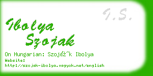 ibolya szojak business card